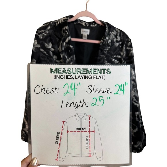 Chico’s Silk Blend Womens Black Blazer/Jacket/ Size 3 (XL) - Picture 6 of 7